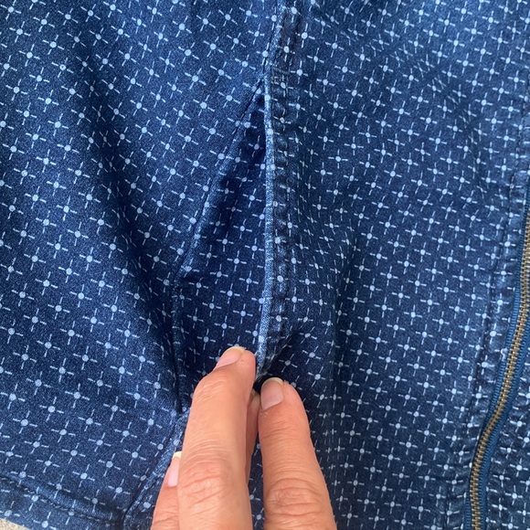 Christopher & Banks Jean Patterned Zip Up Vest - Picture 8 of 13